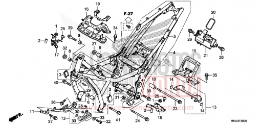 CARROSSERIE DE CHASSIS NC750XDH de 2017